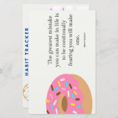 ドーナツ心配の習慣トラッカー (正面/裏面)