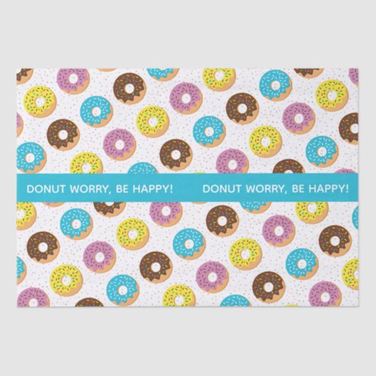 ドーナツ心配はパステル色と散水付き 薄葉紙 (正面)