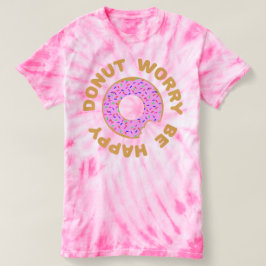 ドーナツ心配は幸せです Tシャツ