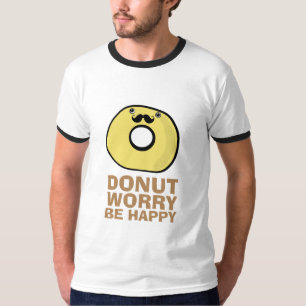 ドーナツ心配は幸せです Tシャツ