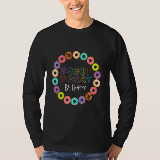 ドーナツ心配ハッピードーナツ男性の女性衣装 Tシャツ (正面)