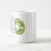 ドーナツ心配、幸せになれ コーヒーマグカップ (正面左)