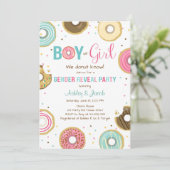 ドーナツ性は招待状の男の子か女の子を彼彼女明らかにします 招待状 (スタンド正面)