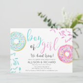 ドーナツ性別の表示パーティー 招待状 (スタンド正面)