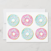 ドーナツ性別の表示パーティー 招待状 (裏面)