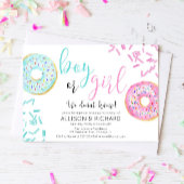 ドーナツ性別の表示パーティー 招待状