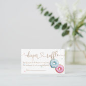 ドーナツ性別リビールパーティーおむつラッフル エンクロージャーカード (スタンド正面)