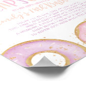 ドーナツ成長誕生日時間カプセルポスターピンク ポスター (角)