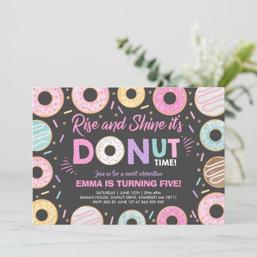 ドーナツ招待状 朝を迎えよう ドーナツの時間だ 招待状 (スタンド正面)