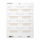 ドーナツ振りかける差出人住所ラベル ラベル (フルシート)