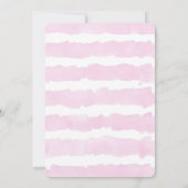 ドーナツ振りかける誕生日パーティーの招待状の女の子 招待状 (裏面)