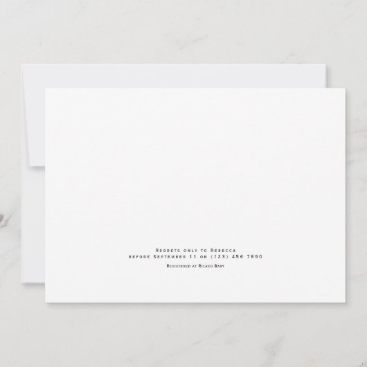 ドーナツ散水赤ちゃんシャワー三つ子 案内状 (裏面)