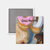 ドーナツ文字にデザインを追加、マグネット マグネット (正面/裏面)