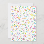 ドーナツ最初の誕生日水彩 招待状 (裏面)