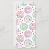 ドーナツ柄のキュートでカラフルなメニュー 招待状 (裏面)