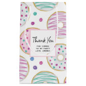 ドーナツ柄 キュート カラフル サンクス スモールペーパーバッグ (正面)