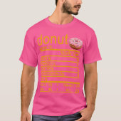 ドーナツ栄養ファクトラベル Tシャツ (正面)