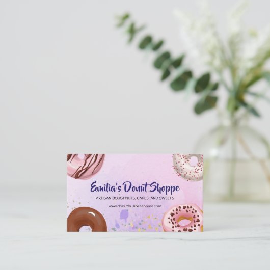 ドーナツ水の色 名刺 (スタンド正面)