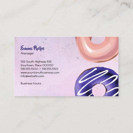 ドーナツ水の色 名刺 (裏面)