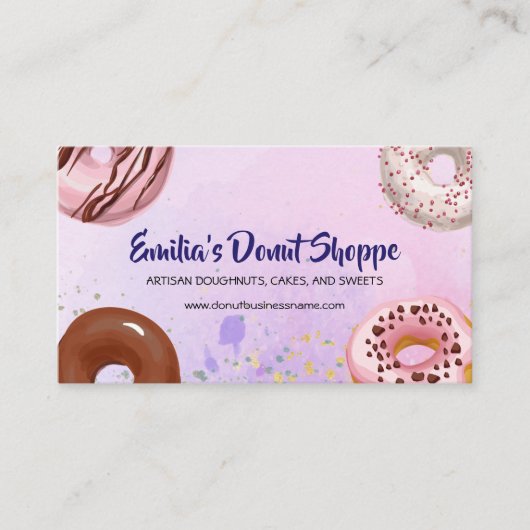 ドーナツ水の色 名刺 (正面)