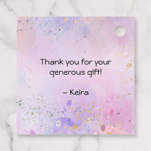 ドーナツ水彩ありがとうございます フェイバータグ (裏面)