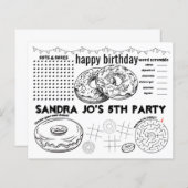 ドーナツ活動シート、ドーナツランチョンマット、ドーナツ色 (正面/裏面)