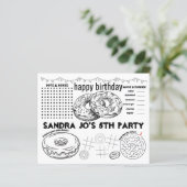 ドーナツ活動シート、ドーナツランチョンマット、ドーナツ色 (スタンド正面)