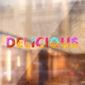 ドーナツ漫画おいしい釉薬の振りかけ ウィンドウサイン (シート2)