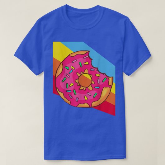 ドーナツ焼きベーカリーベーカー菓子食べ物おいしい甘い Tシャツ (デザイン正面)