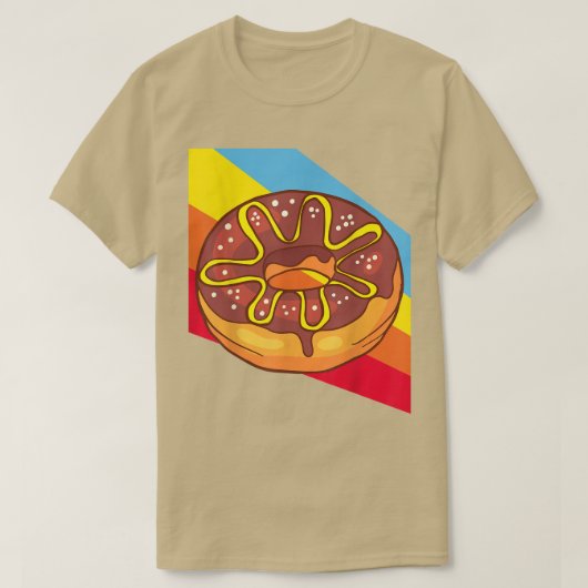 ドーナツ焼きベーカリーベーカー菓子食べ物おいしい甘い Tシャツ (デザイン正面)
