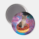 ドーナツ猫 – ドーナツ好き マグネット (正面/裏面)