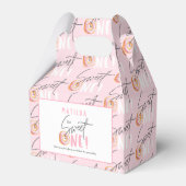 ドーナツ甘いワンピンク1歳の誕生日パーティー フェイバーボックス (裏面サイド)