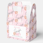 ドーナツ甘いワンピンク1歳の誕生日パーティー フェイバーボックス (オープン)