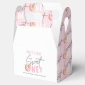 ドーナツ甘いワンピンク1歳の誕生日パーティー フェイバーボックス (オープン)