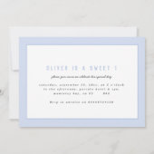 ドーナツ甘い1歳の誕生日の写真パーティー 案内状 (裏面)