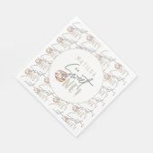 ドーナツ甘い1歳の誕生日パーティの招待状 スタンダードランチョンナプキン (角)