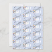 ドーナツ甘い1歳の誕生日パーティの招待状 案内状 (裏面)