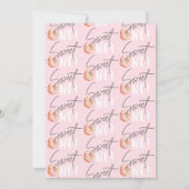 ドーナツ甘い1歳の誕生日パーティの招待状 案内状 (裏面)