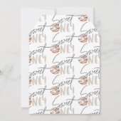 ドーナツ甘い1歳の誕生日パーティの招待状 案内状 (裏面)