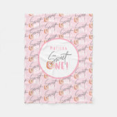 ドーナツ甘い1歳の誕生日パーティーの衣装 フリースブランケット (正面)