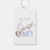 ドーナツ甘い1歳の誕生日パーティー ギフトタグ (正面)