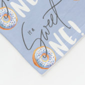 ドーナツ甘い1歳の誕生日パーティー` フリースブランケット (角)