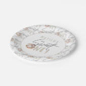 ドーナツ甘い1歳の誕生日パーティー ペーパープレート (アングル)