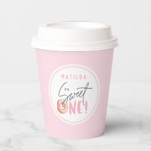 ドーナツ甘い1歳の誕生日パーティー 紙コップ