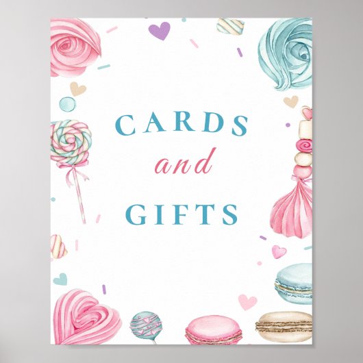 ドーナツ甘い1赤ちゃんシャワーカード&ギフトサイン ポスター (正面)