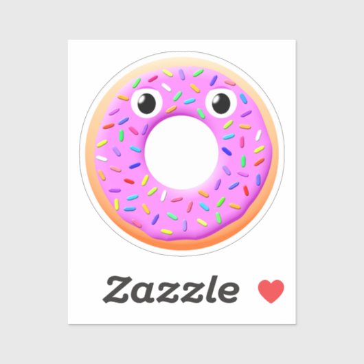 ドーナツ目及び振りかけるスケッチ シール (シート)