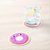 ドーナツ目及び振りかけるスケッチ ラウンドペーパーコースター (インサイチュ)