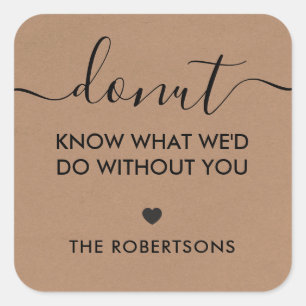 ドーナツ私たちが何をするかあなたのラベル、クラフト スクエアシール
