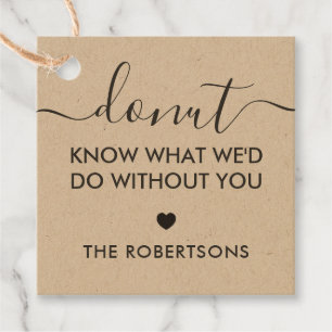 ドーナツ私たちが何をするかあなたのラベル、クラフト フェイバータグ