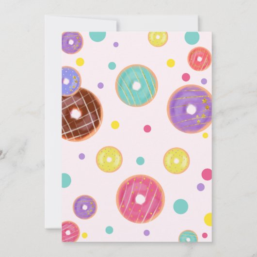 ドーナツ第1誕生日の招待状、ドーナツ失敗それ 招待状 (裏面)